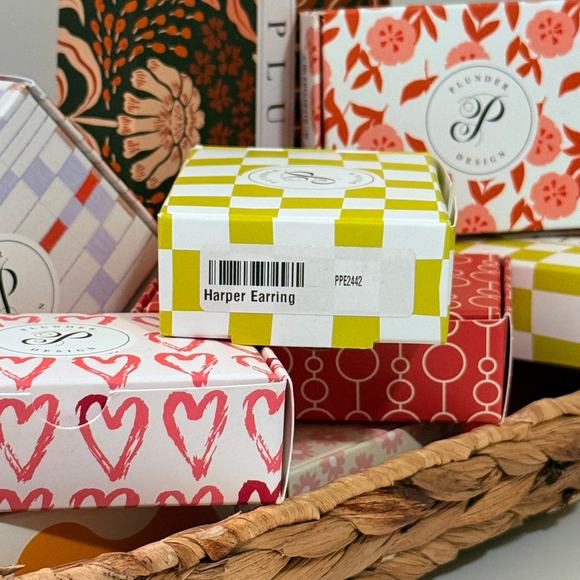 New Plunder "Harper" Turquoise and Black Stud Earrings (.5") - Picture 5 of 5